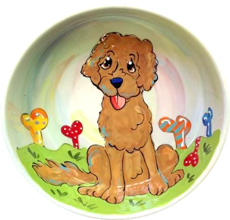 Golden Doodle Dog Bowl