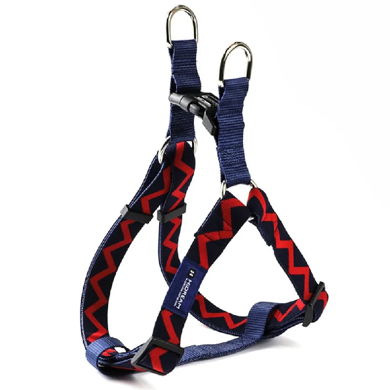 HiDREAM Rainbow Adjustable Dog Y-Harness (Navy Blue)