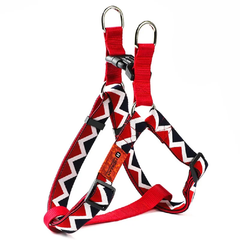 HiDREAM Rainbow Adjustable Dog Y-Harness (Red)