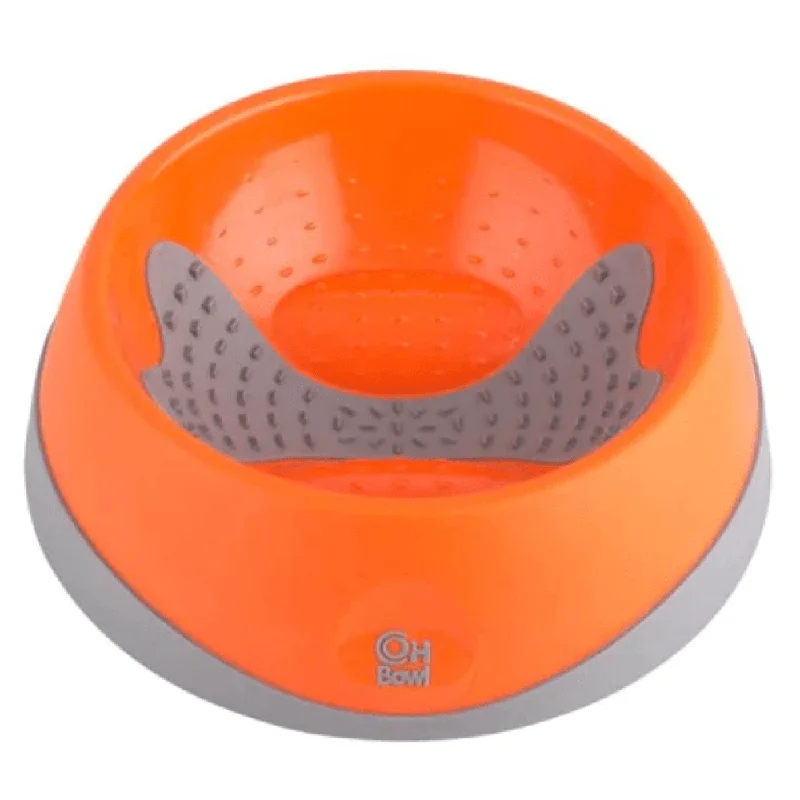 LickiMat OH Bowl Slow Feeder for Dogs (Orange)