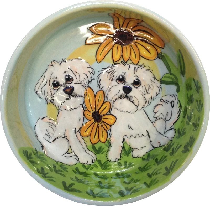 Sunflower Garden Dog Bowl