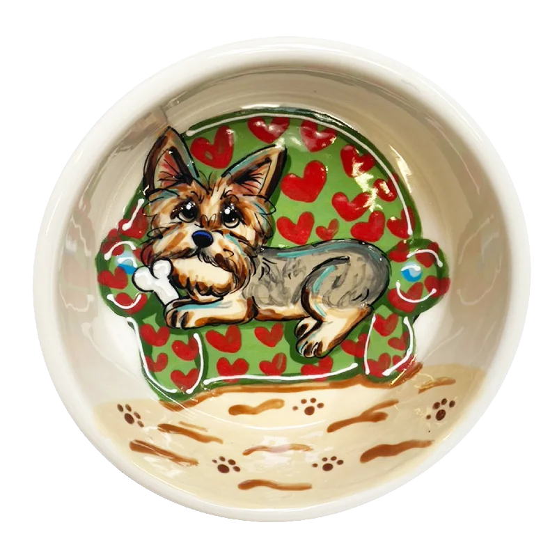 Yorkie Terrier Dog Bowl