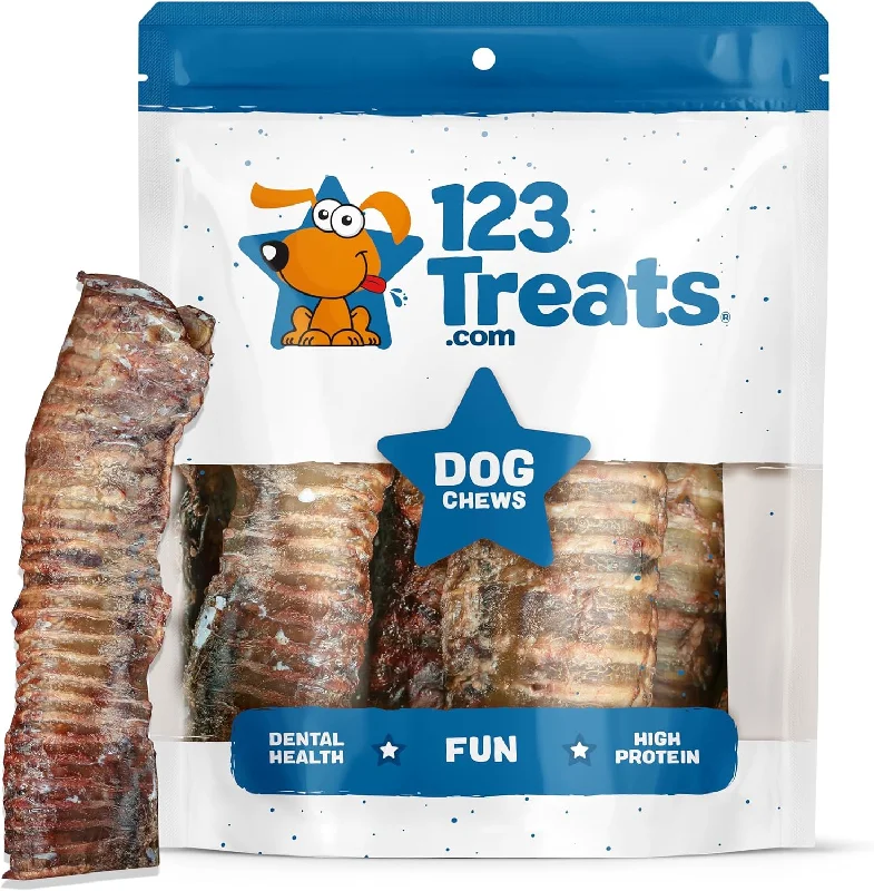 6" or 12” Trachea for Dogs | 10 Pack | 100% Natural Beef Chew | from Free-Range Cattle