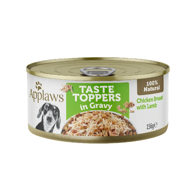 Applaws Taste Toppers Wet Dog Food Chicken Breast with Lamb 156g x 16