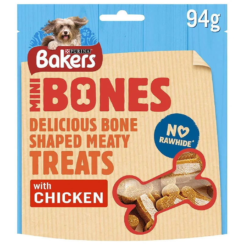 Bakers Mini Bones Chicken Dog Treats 94g