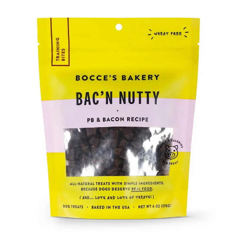 Bocce's Bakery Bac'N Nutty 6oz Training Bites Dog Treats