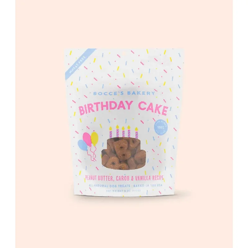 Bocce's Bakery Birthday Cake 5oz Biscuits Dog Treats