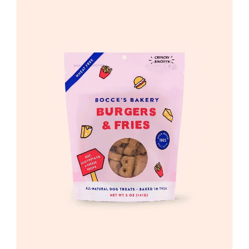 Bocce's Bakery Burgers & Fries 5oz Biscuits Dog Treats