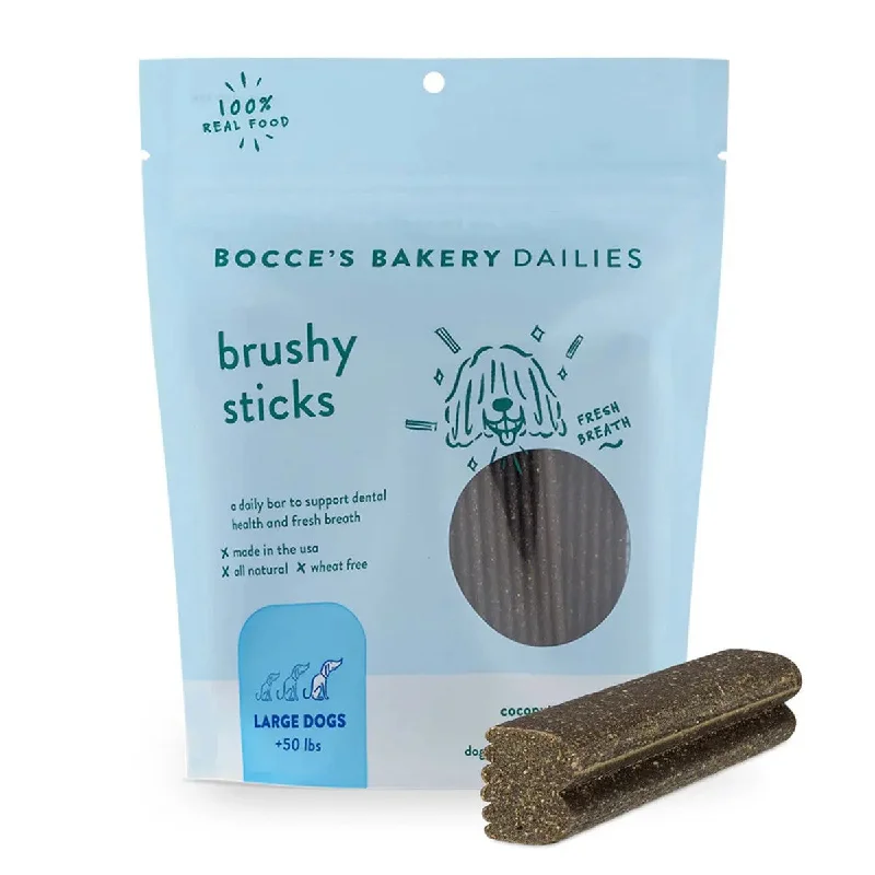 Bocce's Bakery Dailies 13oz Brushy Sticks Dog Large Dental Treats