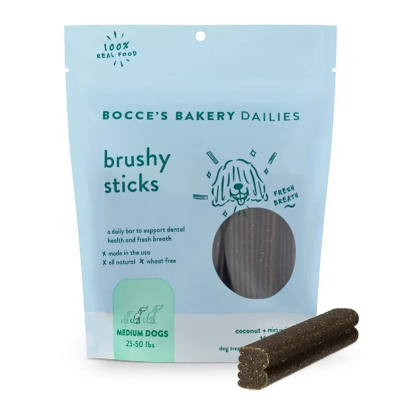 Bocce's Bakery Dailies 13oz Brushy Sticks Medium Dog Dental Treats