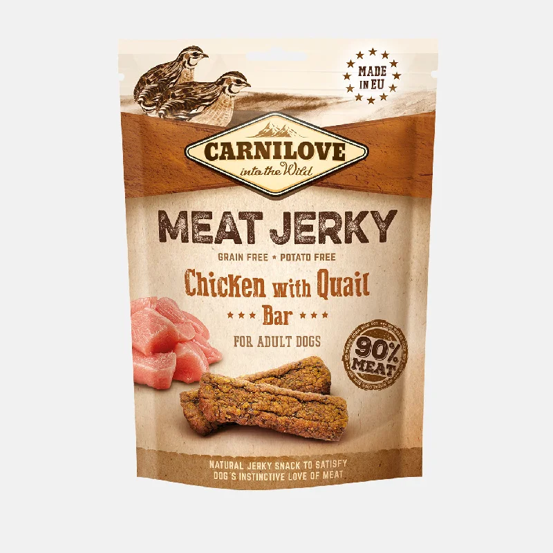 Carnilove Jerky Chicken with Quail Bar Dog Treats 100g