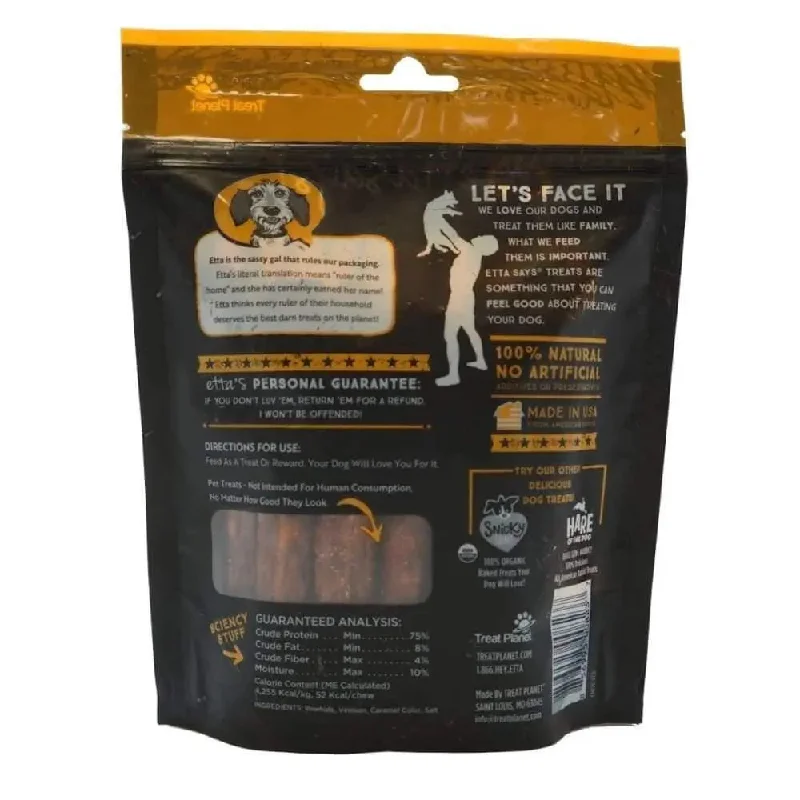 Etta Says! Premium Crunchy Venison Chew Dog Treats 4.5 oz