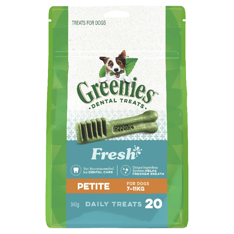 Greenies Dog Fresh Mint Dental Health Treats for Petite Dogs 340g