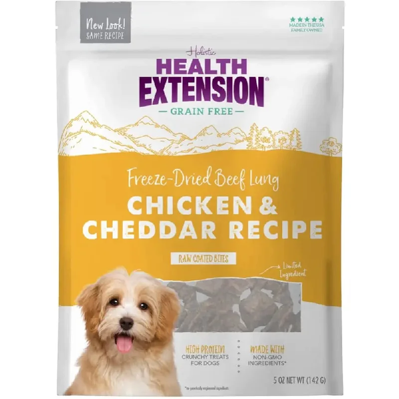 Health Extension Bully Puffs Chicken Dog Treats 5 oz