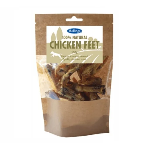 Hollings 100% Natural Chicken Feet 8 x 100g