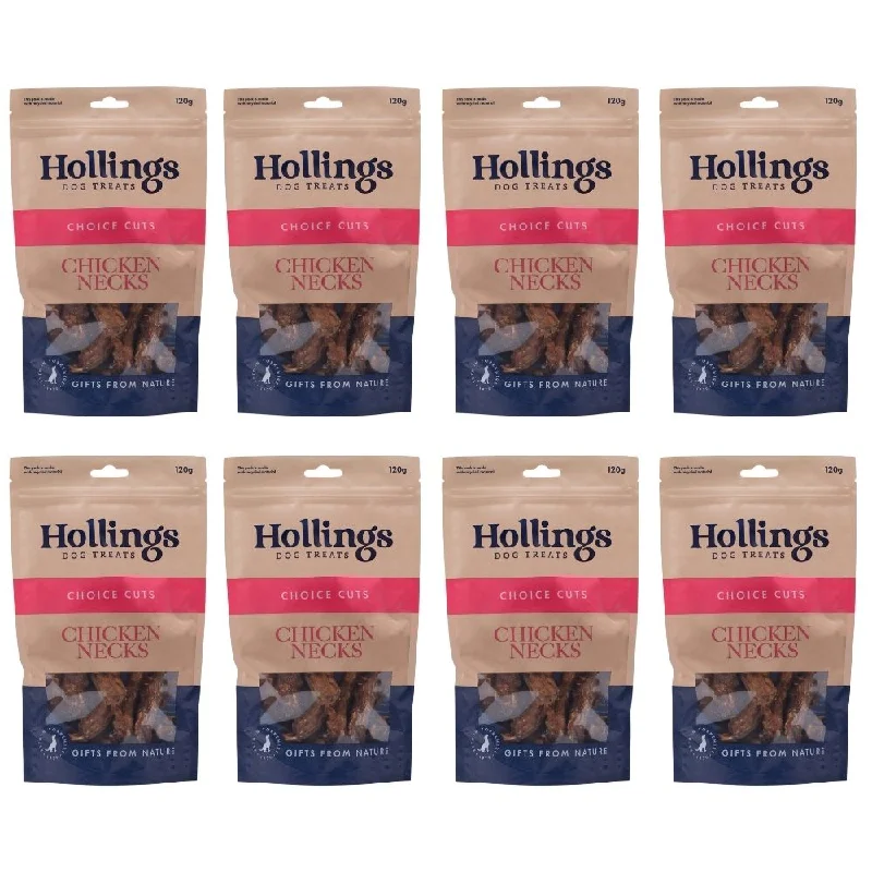 Hollings 100% Natural Chicken Necks 8 x 120g