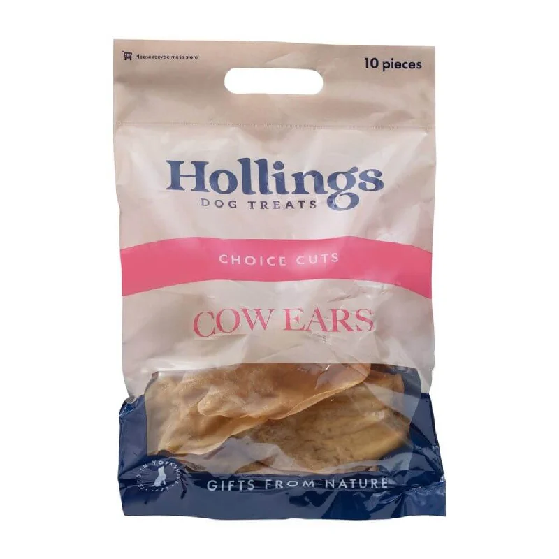 Hollings Cow Ears Natural Dog Treats x 50