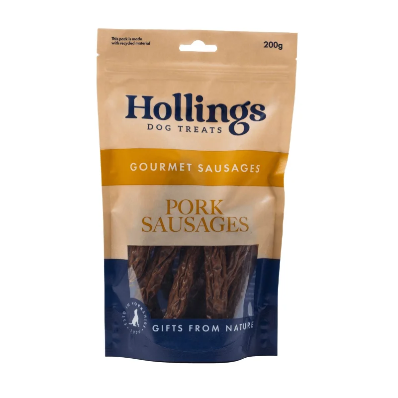 Hollings Dried Sausages Natural Dog Treats 5 x 1kg Packs