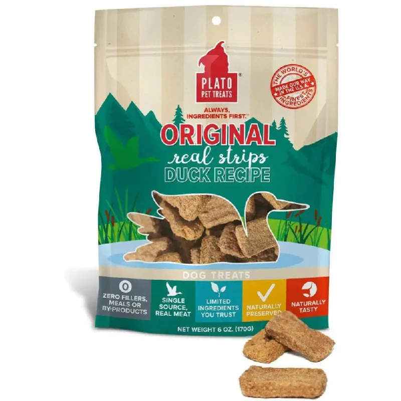 Home Plato Original Real Strips Duck Dog Treats