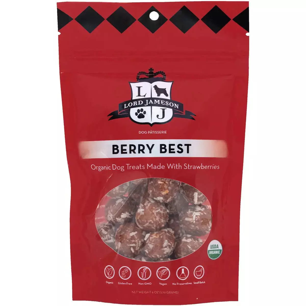 Lord Jameson Berry Best Organic Dog Treats 6oz