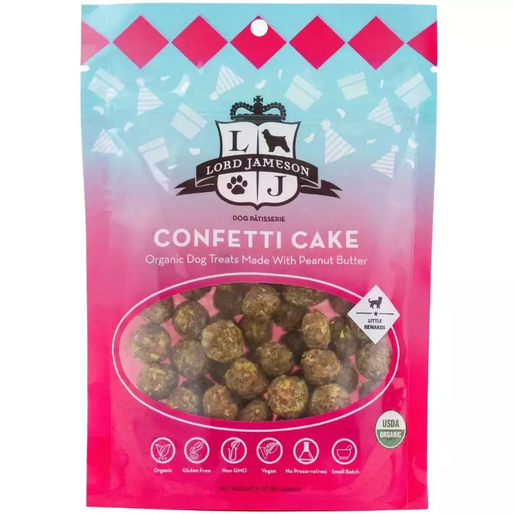 Lord Jameson Confetti Cake Peanut Butter & Coconut Organic Dog Treats 3oz