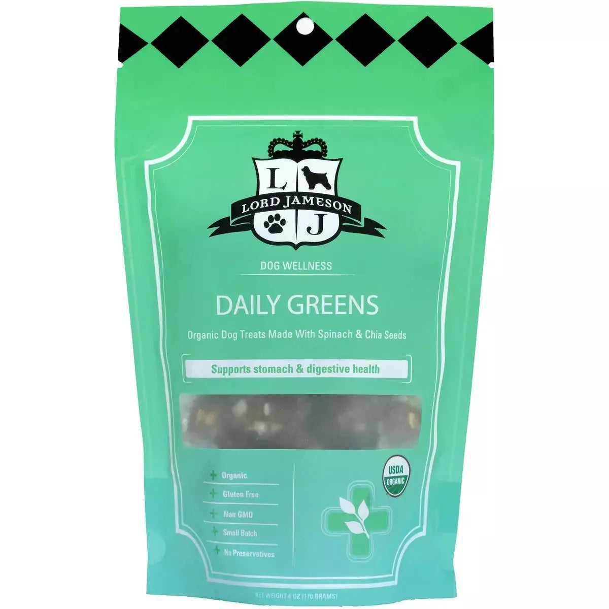 Lord Jameson Daily Greens Organic Dog Treats 6oz