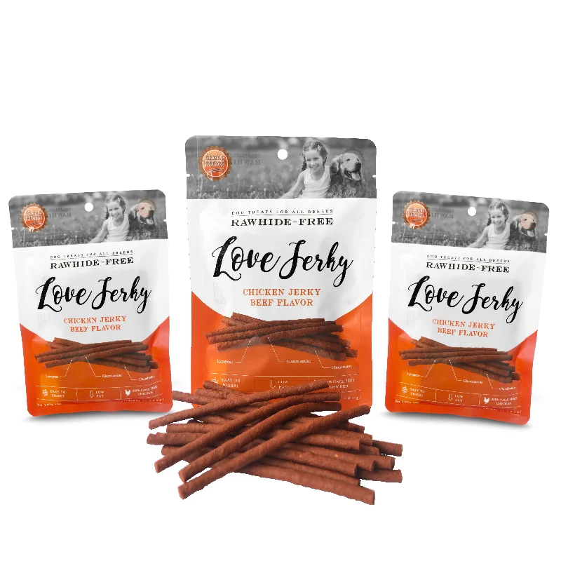 Rena's Recipe Love Jerky Chicken Jerky (Beef Flavor) (3 packs)