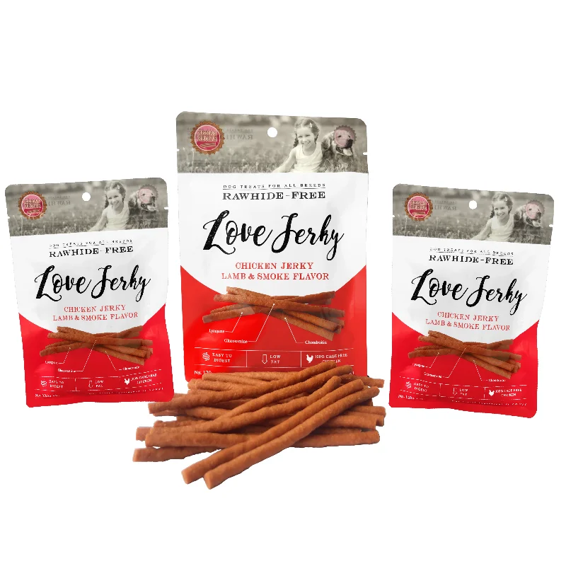 Rena's Recipe Love Jerky Chicken Jerky (Lamb & Smoke Flavor)(3 packs)