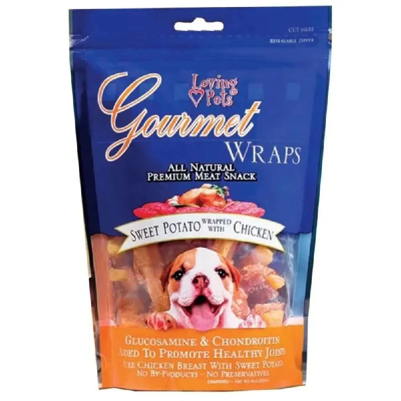 Loving Pets Gourmet Wraps Sweet Potato Wrapped with Chicken Dog Treat 8 oz