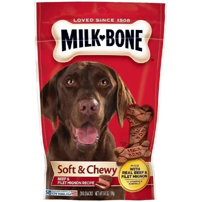 Milk-Bone Beef & Filet Mignon Recipe Chewy Dog Treats 1ea/5.6 oz