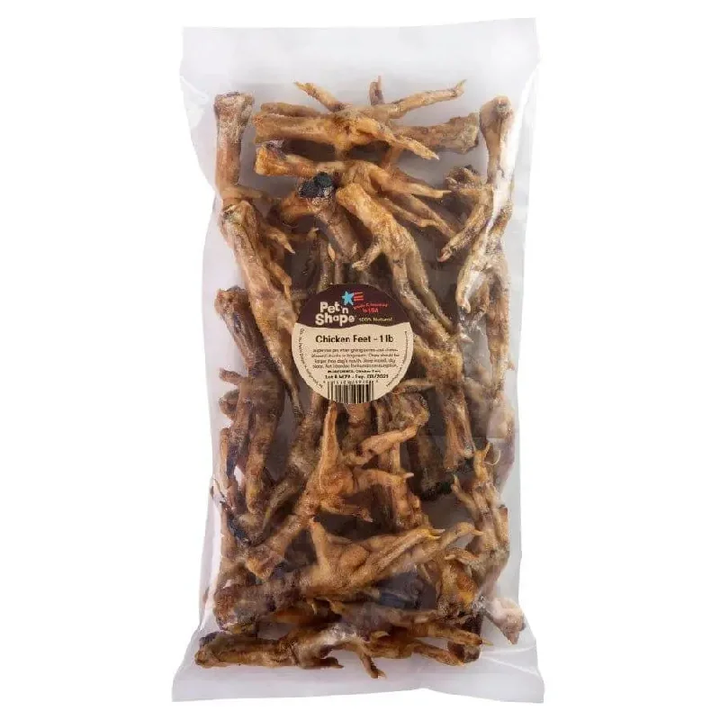 Pet 'N Shape Chicken Feet Dog Treats 1 lb