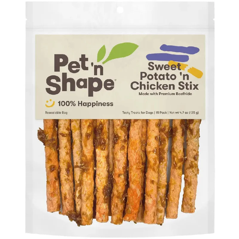 Pet 'N Shape Sweet Potato 'n Chicken Stix Dog Treat 12 oz