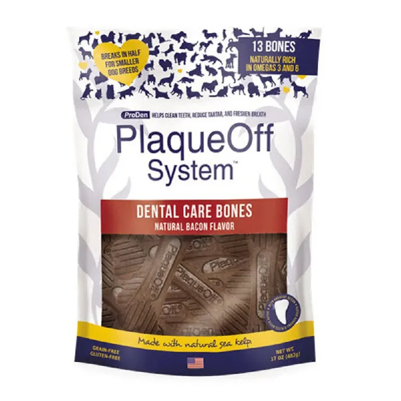 PlaqueOff System Natural Flavored Dental Bone Dog Treats