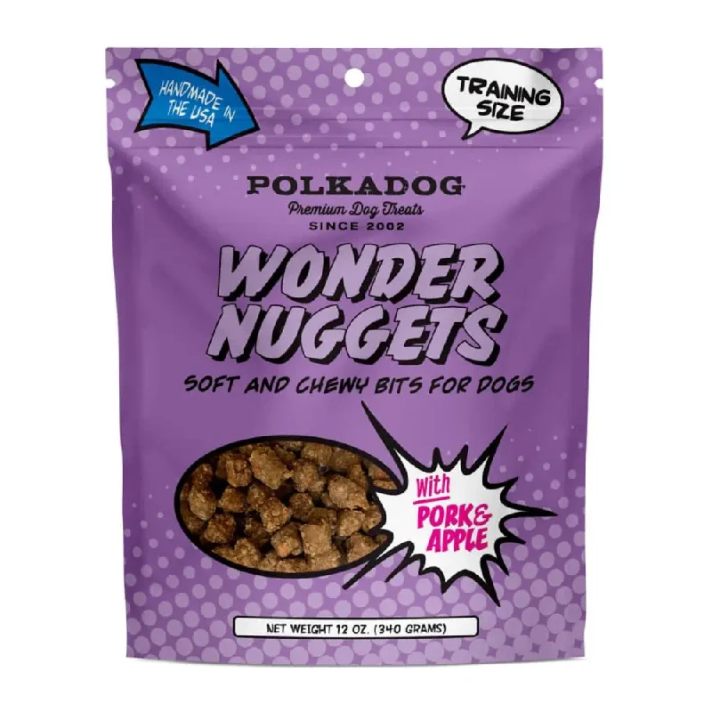 Polka Dog Wonder Nuggets Pork & Apple Soft & Chewy Training Treats 12oz