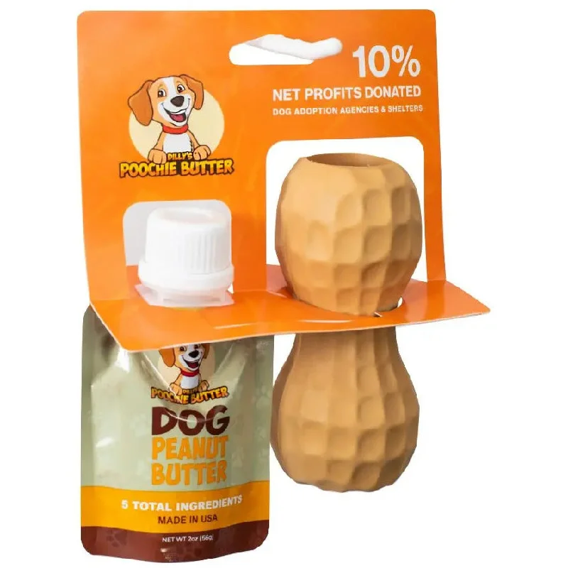 Poochie Butter 2oz Squeeze Pack + Medium Toy Filler