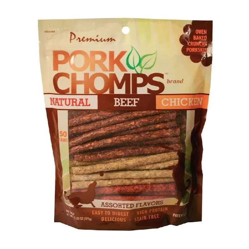 Pork Chomps™ Assorted Flavor Munchy Sticks Dog Treats 50 Count