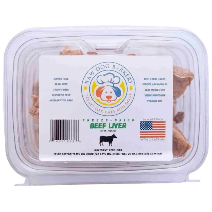 Raw Dog Barkery Beef Liver Freeze-Dried Dog Treats