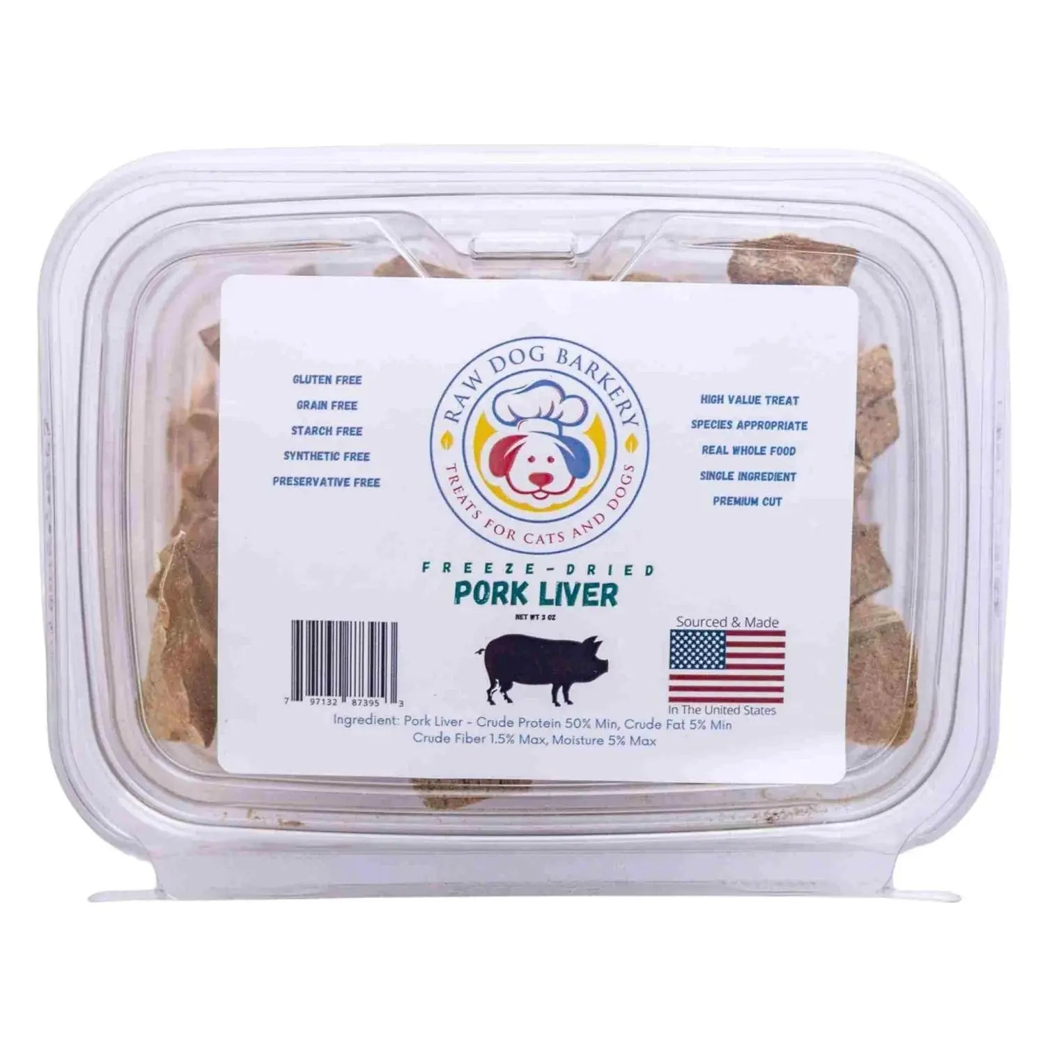 Raw Dog Barkery Pork Liver Freeze-Dried Dog Treats