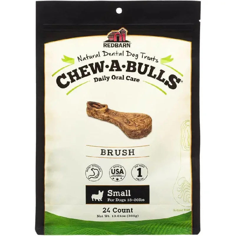 Redbarn Pet Products Chew-A-Bulls Brush Dog Dental Treat