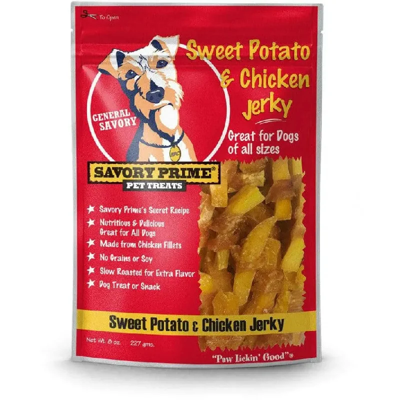 Savory Prime Sweet Potato and Chicken Jerky Dog Treats