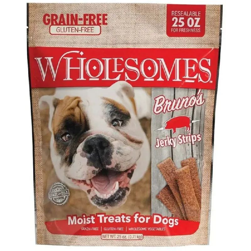 Sportmix Bruno's Pork Grain Free Jerky Strips Moist Dog Treats