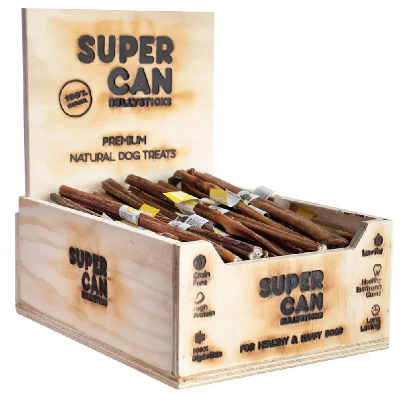 Supercan 12 inch Standard Odor Free Bully Sticks Case of 50