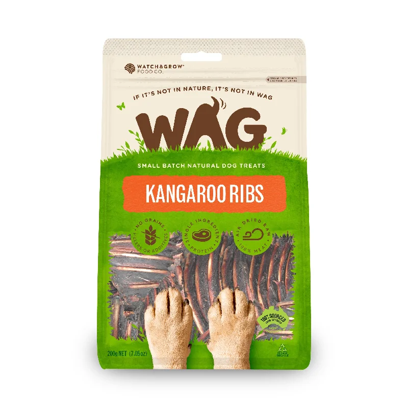 WAG Dog Treat Kangaroo Ribs 200g