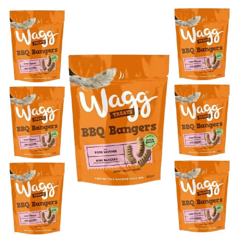 Wagg BBQ Bangers with Pork Sausage Dog Treats 7 x 125g Packs